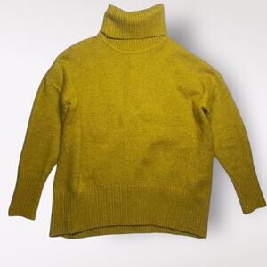 William Rast Alpaca Blend Mustard Yellow Turtleneck  Sweater Size XS Soft Winter